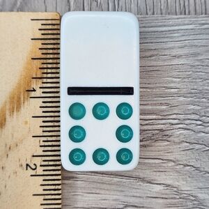 Blank 8 Replacement Dominoes Large Dot Shiny Color 2 X 1 X 5/8th